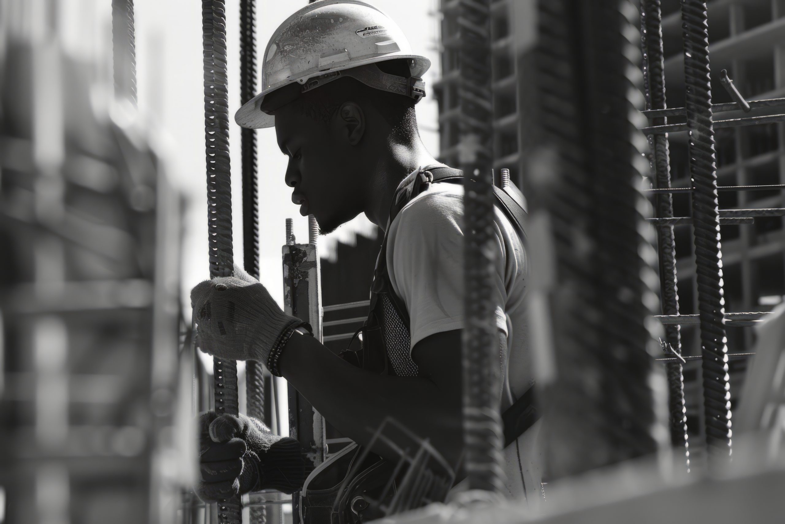 black-white-scene-showcasing-life-construction-workers-site